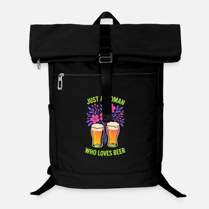 Juste une femme qui aime la bière Sac à dos ordinateur
