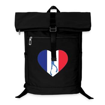 France Freediving Heart Flag - Laptop Backpack - black - Front