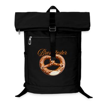 Nœud de bretzel traditionnel avec décoration salée - Sac à dos ordinateur - noir - Devant