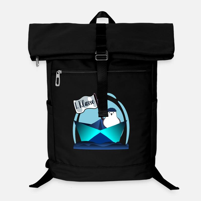 Möwe Segeln Papierboot 1. Klasse Schulkind Laptop-Rucksack 