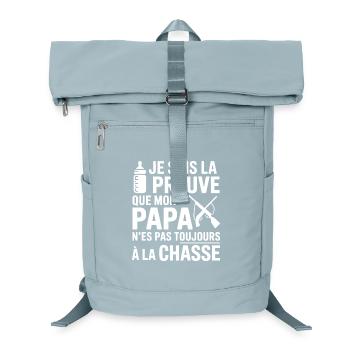 Lustiges Baby T-Shirt – Nicht immer Papa - Laptop-Rucksack  - Eisblau - Vorne