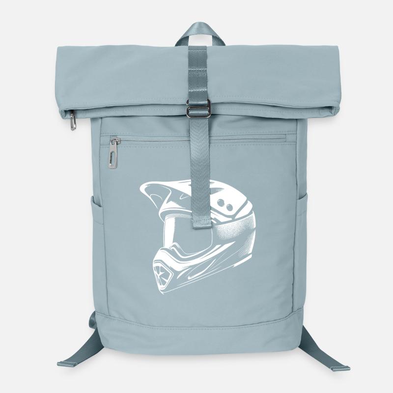 Illustration de casque de motocross Sac à dos ordinateur