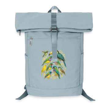 Perroquets colorés en mandala floral - Sac à dos ordinateur - bleu glacier - Devant