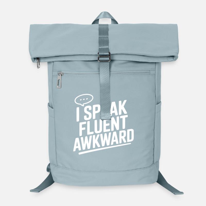 Ich spreche fließend unbeholfen Laptop-Rucksack 