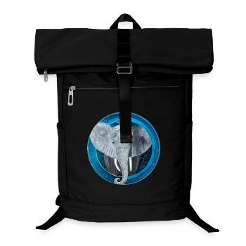 Elephant Mandala in Fantasy Style - Laptop Backpack - black - Front