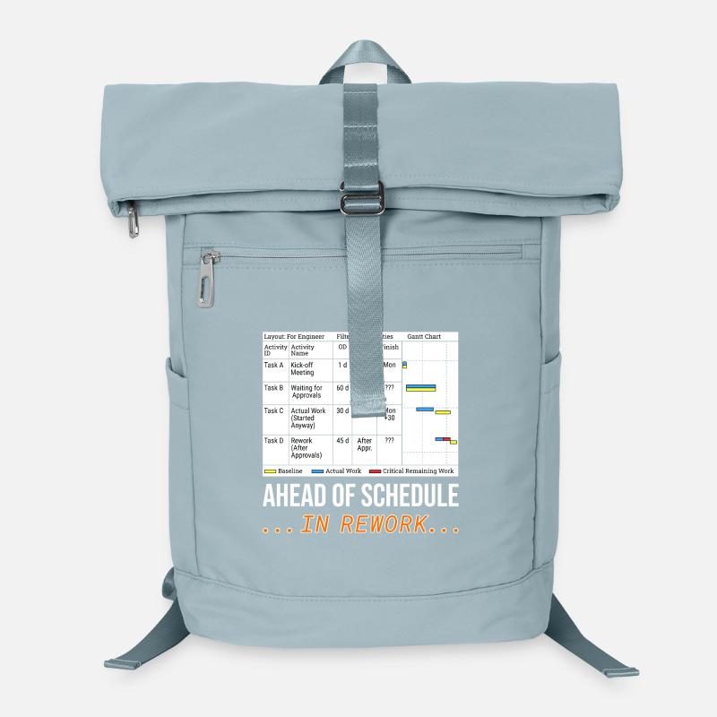 Ahead of Schedule... In Rework (Funny Gantt Chart) Laptop Backpack