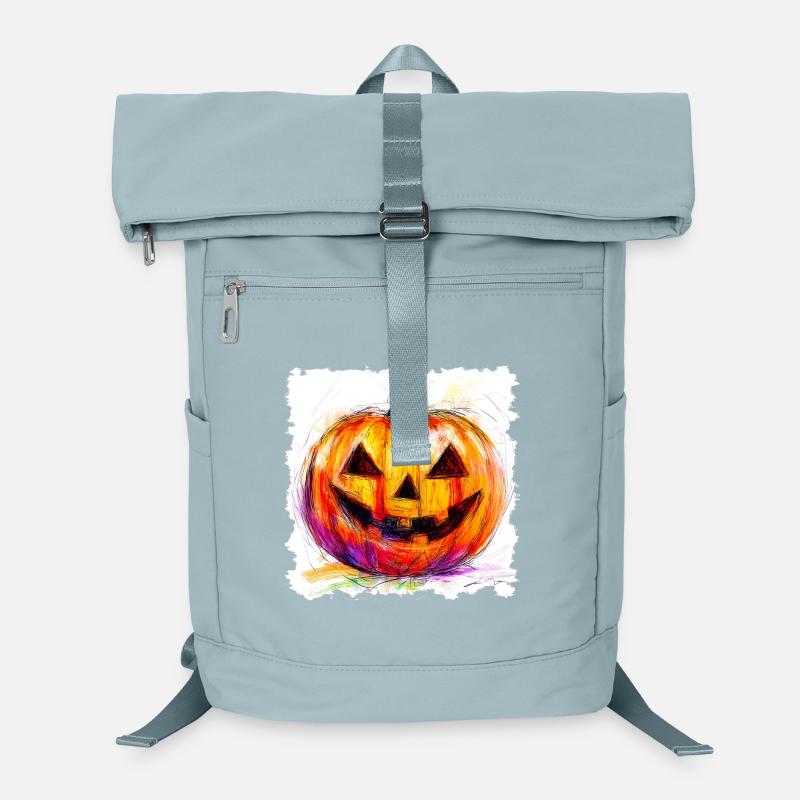 Bunter Kürbis Jack-O-Lantern Laptop-Rucksack 