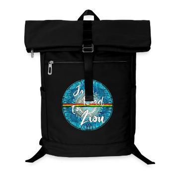 Jah Road to Zion Round Badge - Laptop Backpack - black - Front