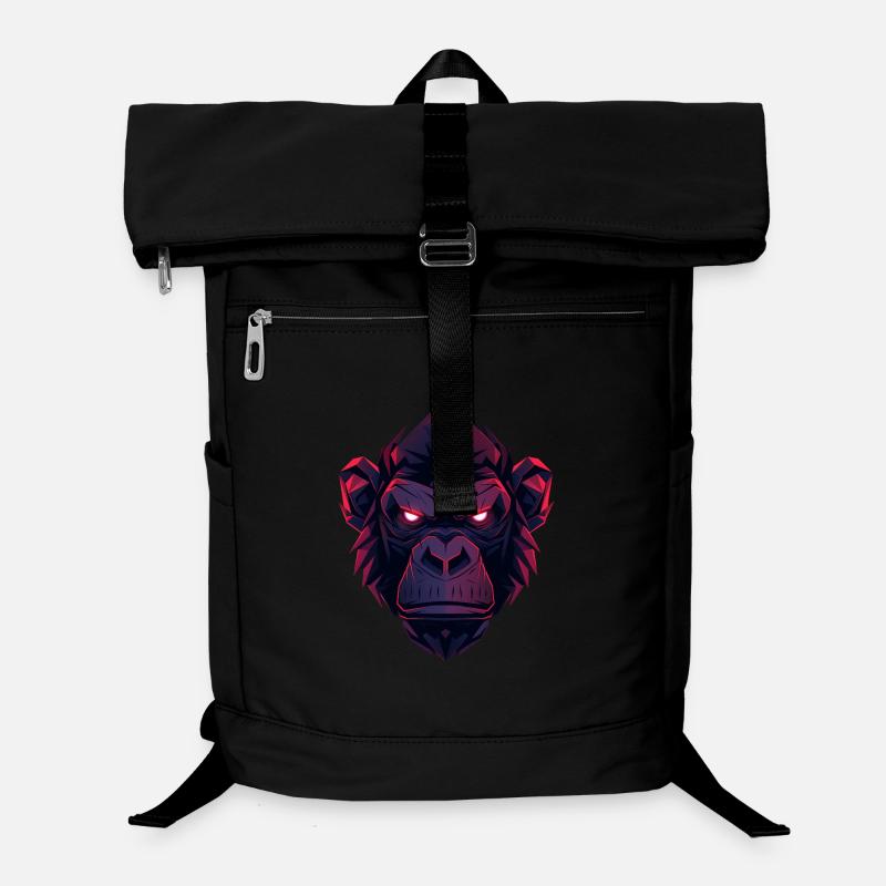 Neon Gorilla Kopfkunst Laptop-Rucksack 
