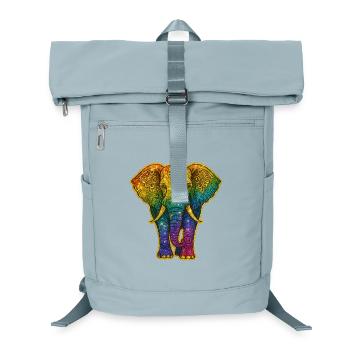 Regenbogen Elefant mit Goldmuster - Laptop-Rucksack  - Eisblau - Vorne