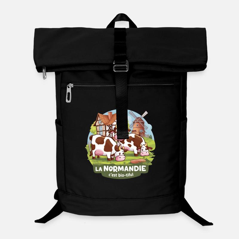 Normandie ist Bio-tiful Manche und Cotentin Laptop-Rucksack 