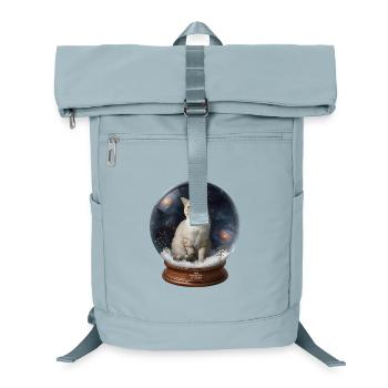 Cosmic Cat in Snow Globe - Laptop Backpack - ice blue - Front