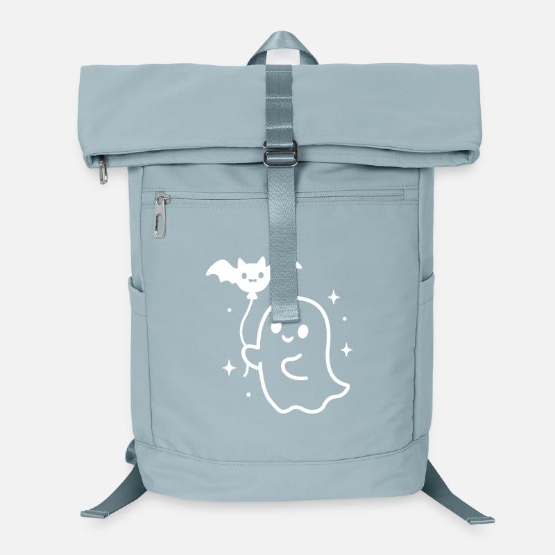 Gespenst mit Fledermaus – Halloween Motiv Laptop-Rucksack 