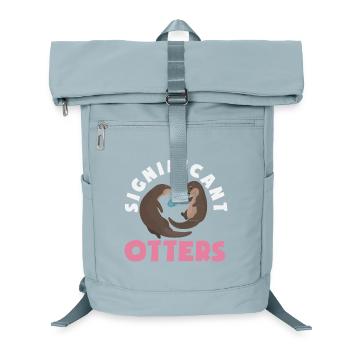 Sea Otter Cartoon Otter - Laptop Backpack - ice blue - Front