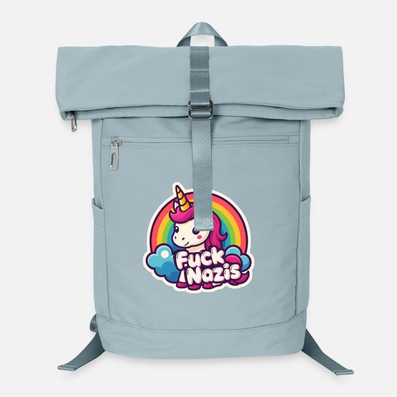 Einhorn Gegen Nazis Regenbogen Rainbow Unicorn Laptop-Rucksack 