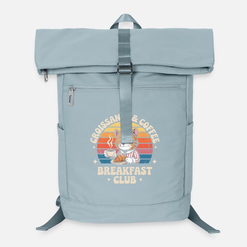 Cat Retro Coffee Breakfast Laptop Backpack