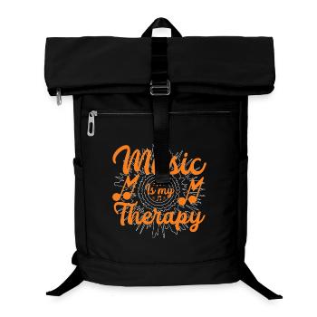 Music is my thearpy - Laptop-Rucksack  - Schwarz - Vorne