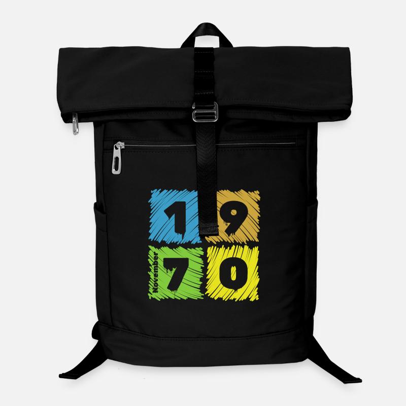 55. Geburtstag Farbige Patches since 11/1970 Laptop-Rucksack 