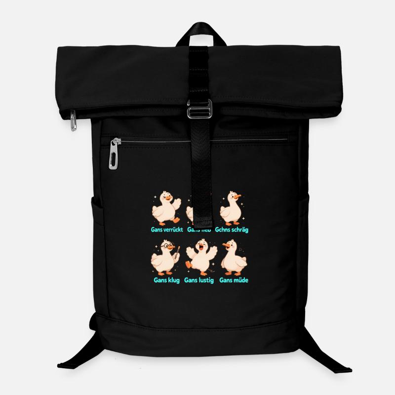 Funny Goose Design Crazy, Sweet, Clever, Weird Laptop Backpack