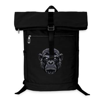 Geometrischer Gorillakopf - Laptop-Rucksack  - Schwarz - Vorne