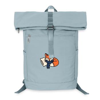 Renard en hibernation avec écharpe - Sac à dos ordinateur - bleu glacier - Devant