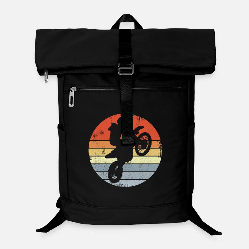 Vintage Motocrossfahrer Laptop-Rucksack 