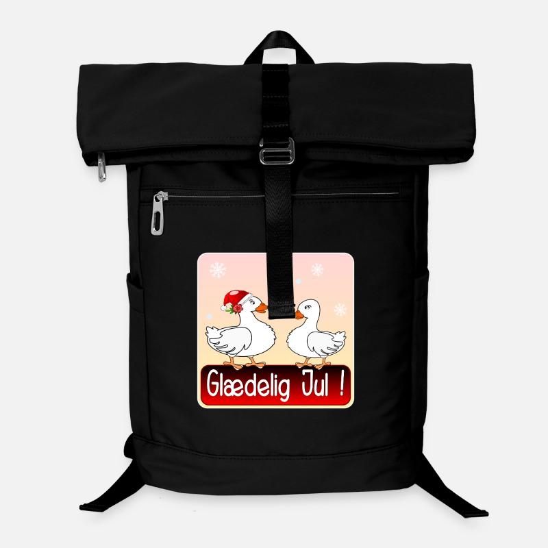 Merry Christmas Christmas Goose - Laptop Backpack - black
