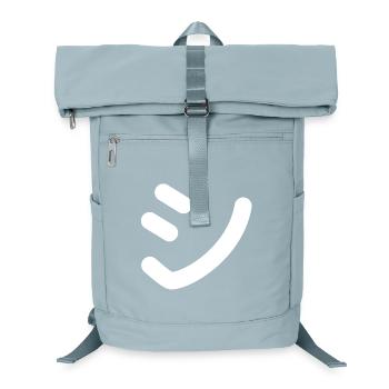 Japanese Text 'シ' (Shi) – White - Laptop Backpack - ice blue - Front