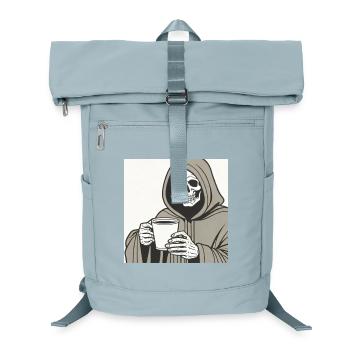 Sensenmann Skelett Becher mit Kapuze - Laptop-Rucksack  - Eisblau - Vorne
