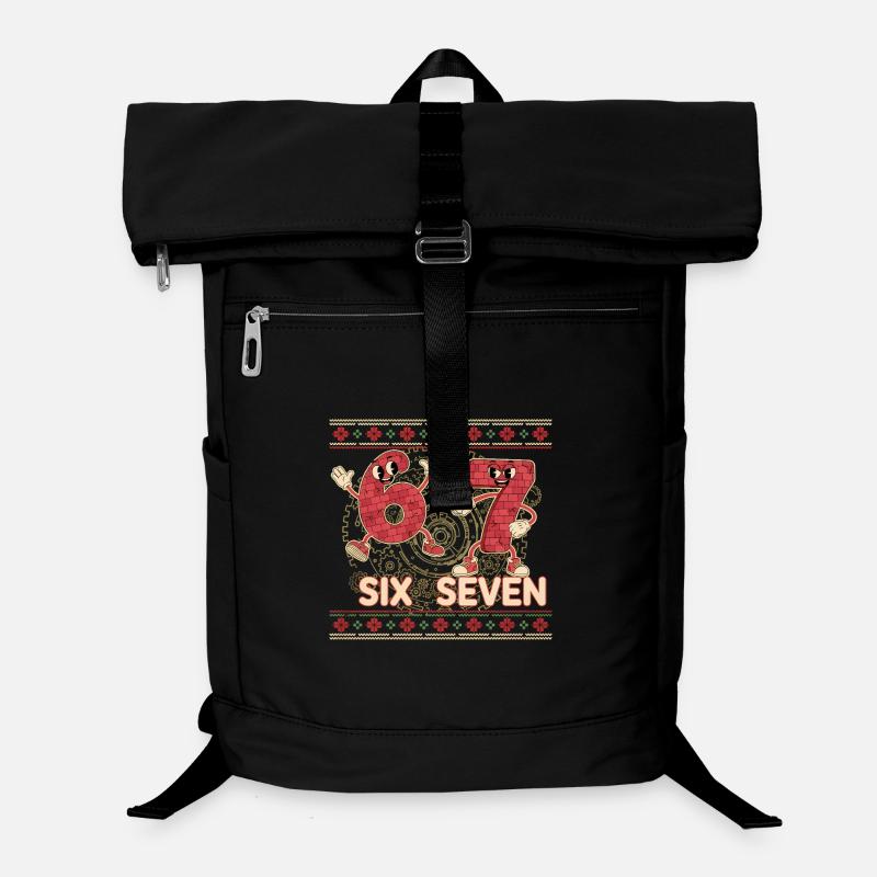 6 7 Sechs Sieben Meme – Aura Points Weihnachten  Laptop-Rucksack 