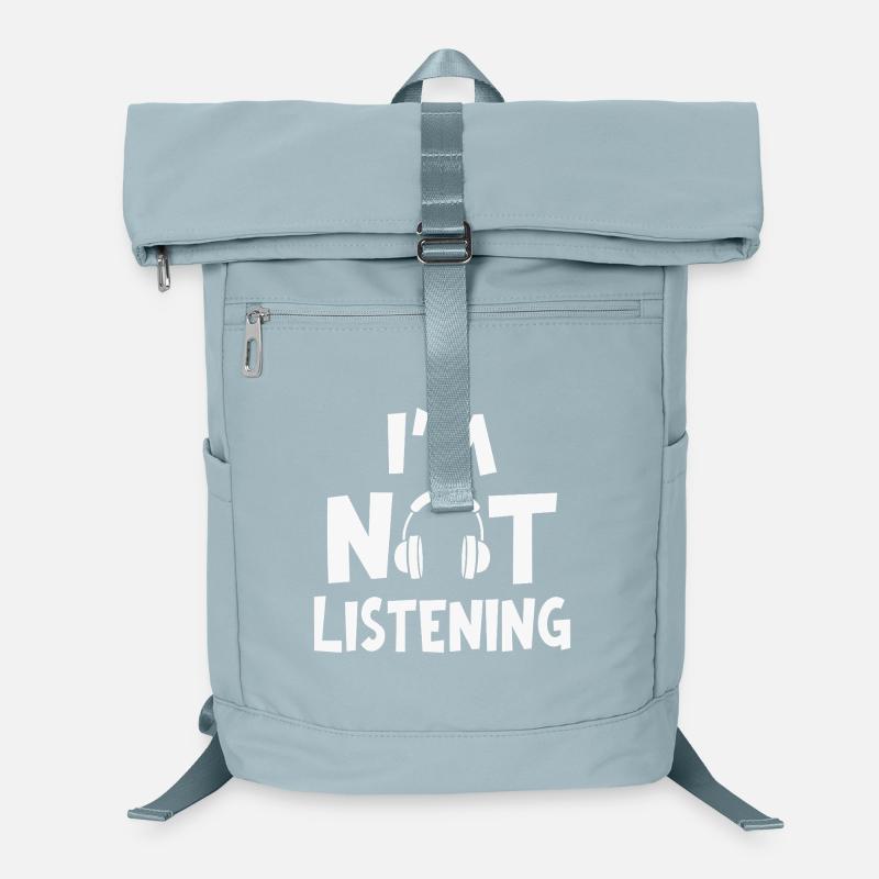 I'm Not Listening Musik Kopfhörer Spruch Laptop-Rucksack 