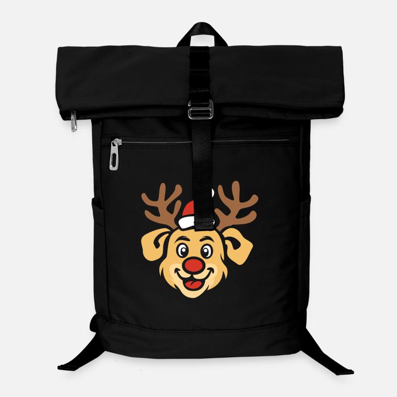 Joyeux Noël chien avec des bois Sac à dos ordinateur