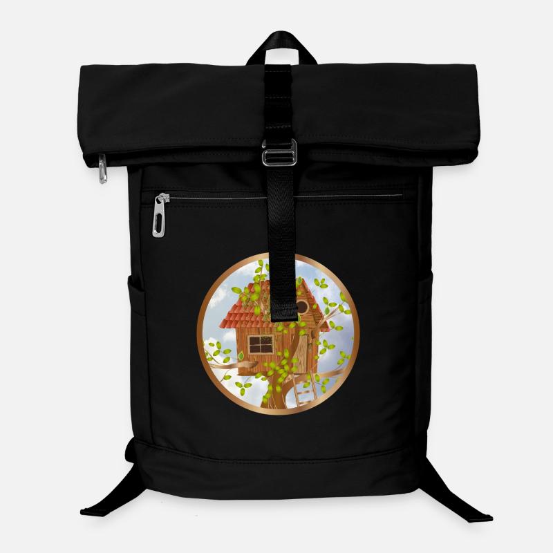 Cozy treehouse in the treetop Laptop Backpack