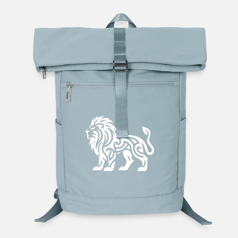 Löwe mit wilder Mähne Tattoo Style Laptop-Rucksack 
