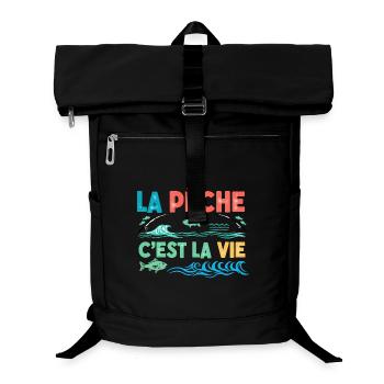 fishing is life,Humor,fisherman gift - Laptop Backpack - black - Front