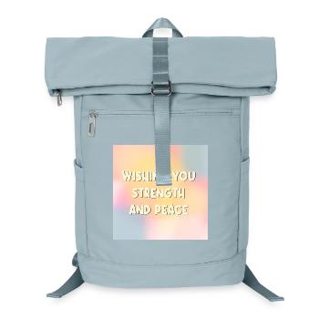 Kraft Frieden wünschen - Laptop-Rucksack  - Eisblau - Vorne