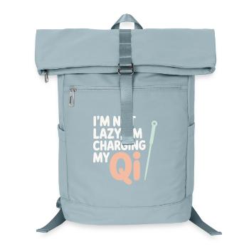 Ich bin nicht faul, ich lade mein Qi auf. Akupunkteur - Laptop-Rucksack  - Eisblau - Vorne
