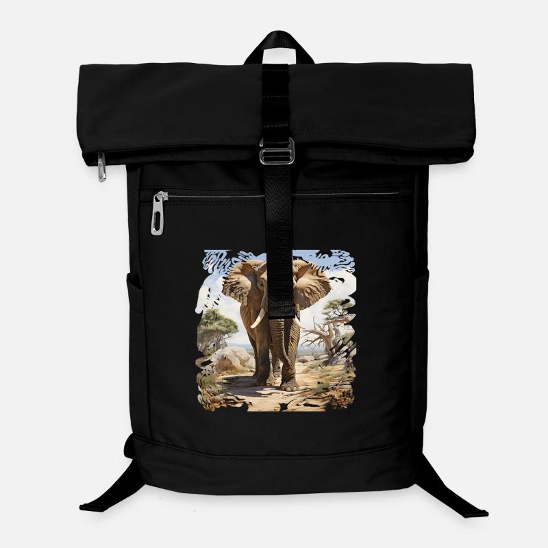 Savannen Elefant im Aquarellstil Laptop-Rucksack 