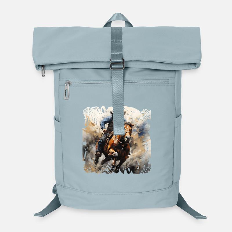 Style de peinture dynamique du Wild West Rider Sac à dos ordinateur