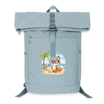Vacances d’été de Plage du Renard Mignon avec des Lunettes - Sac à dos ordinateur - bleu glacier - Devant