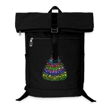 Weihnachtsbaum - Laptop-Rucksack  - Schwarz - Vorne