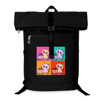 Gâteau pour chat dent sucrée Gâteau Snacking Pâtisserie Sucré - Sac à dos ordinateur - noir - Devant