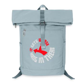 Hang In There It Gets Worse Lustiger Spaß Spruch - Laptop-Rucksack  - Eisblau - Vorne