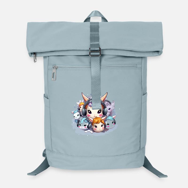 Kawaii Einhorn DJ Kreis Laptop-Rucksack 