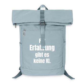 Experience instead of AI – Human practice - Laptop Backpack - ice blue - Front