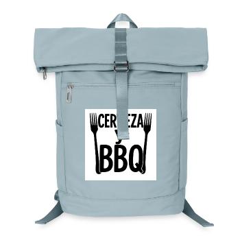 Digitales Design "Bier & BBQ" - Laptop-Rucksack  - Eisblau - Vorne