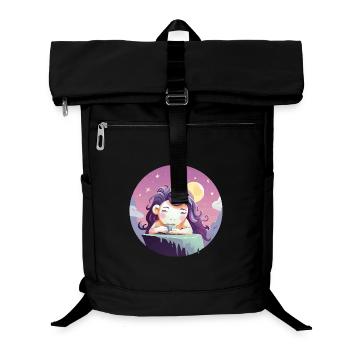 Licorne thé de lune le soir - Sac à dos ordinateur - noir - Devant