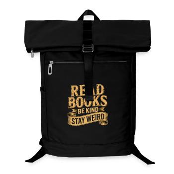 Read Books, be kind, stay weird - Cool Book Lover  - Laptop Backpack - black - Front