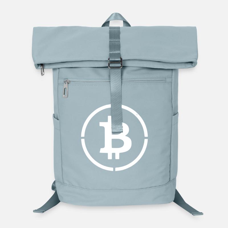 Bitcoin Logo B-Symbol Stencil Vektor Laptop-Rucksack 