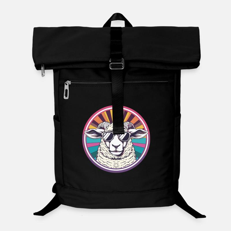 Sonnen-Schaf mit Retro-Sonnenbrille Laptop-Rucksack 